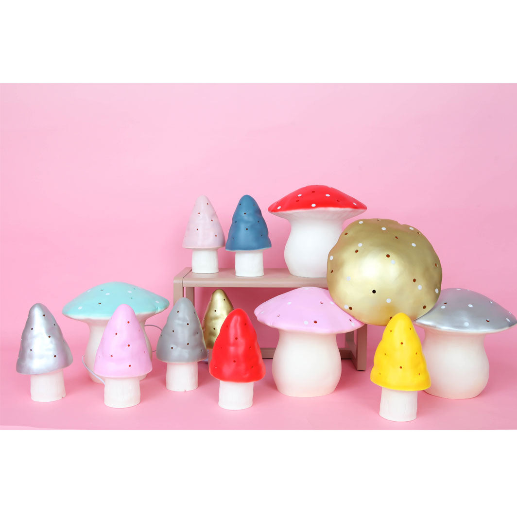 Svampelampe, mellem paddehat - rød