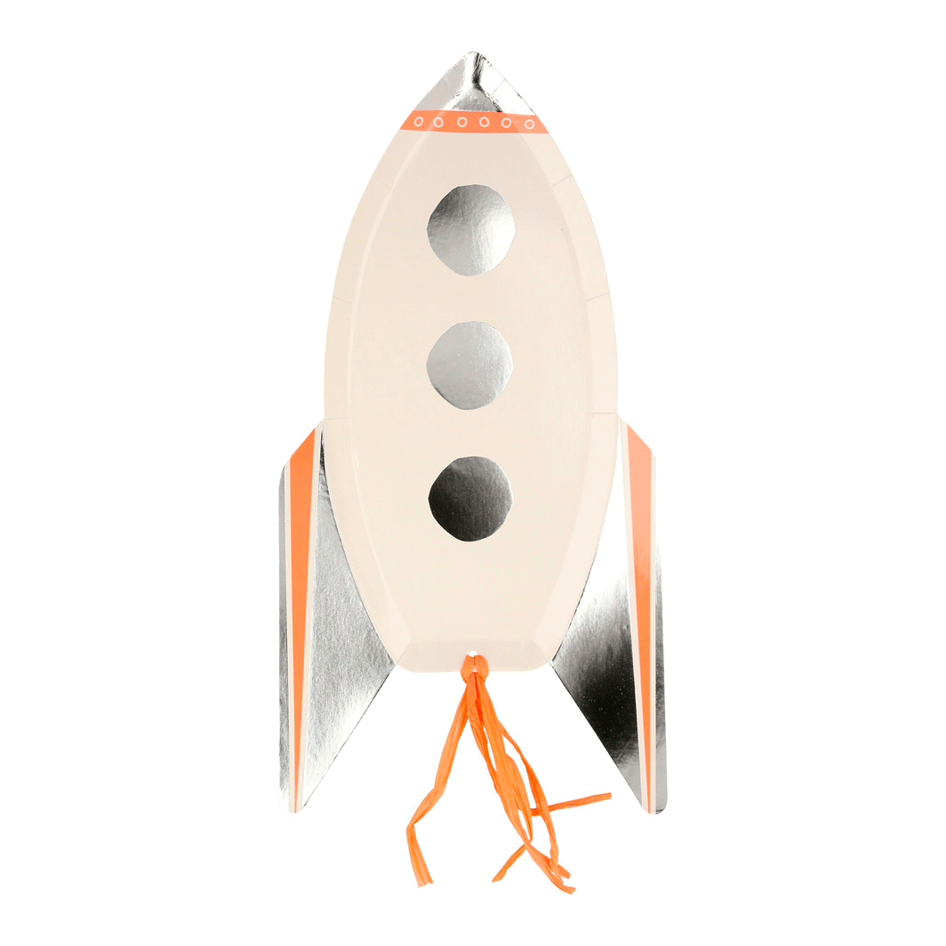 Meri Meri paptallerkener, Rumraket - 8 stk.