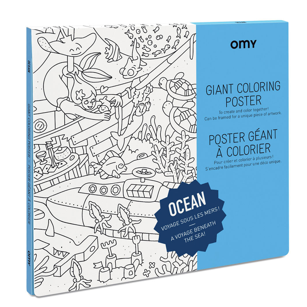 Omy stor plakat til farvelægning, Ocean