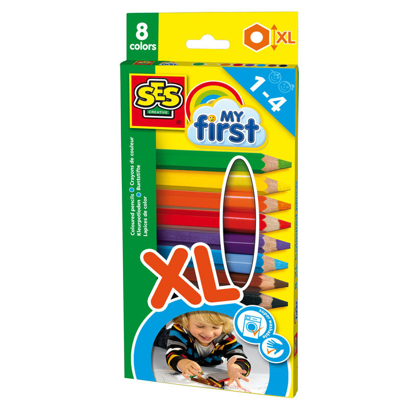 SES Creative Farveblyanter, Mine første farveblyanter - 8 stk.