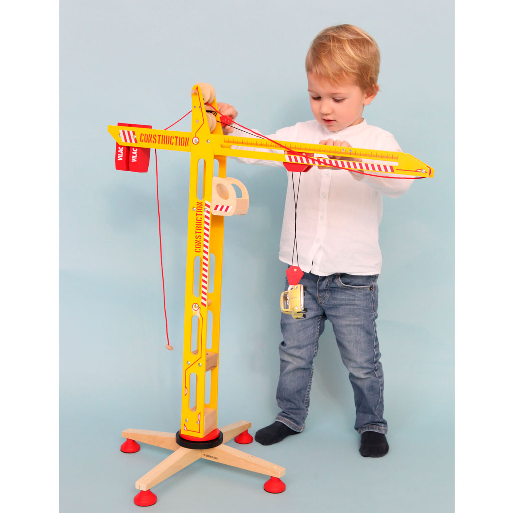 Vilac kran i træ, stor - Grande Grue Crane