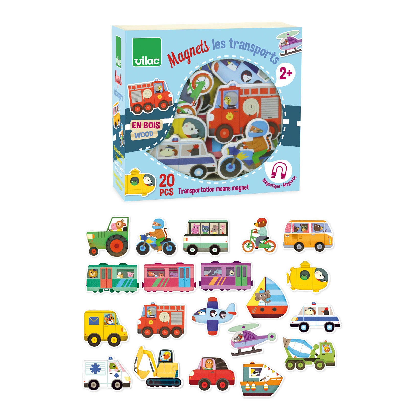 Vilac magneter i træ, transport