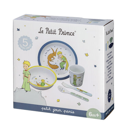 Petit Jour Paris børneservice i gaveæske m. 5 dele, Den lille prins - Blå