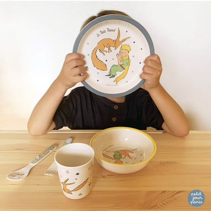 Petit Jour Paris børneservice i gaveæske m. 5 dele, Den lille prins - Blå