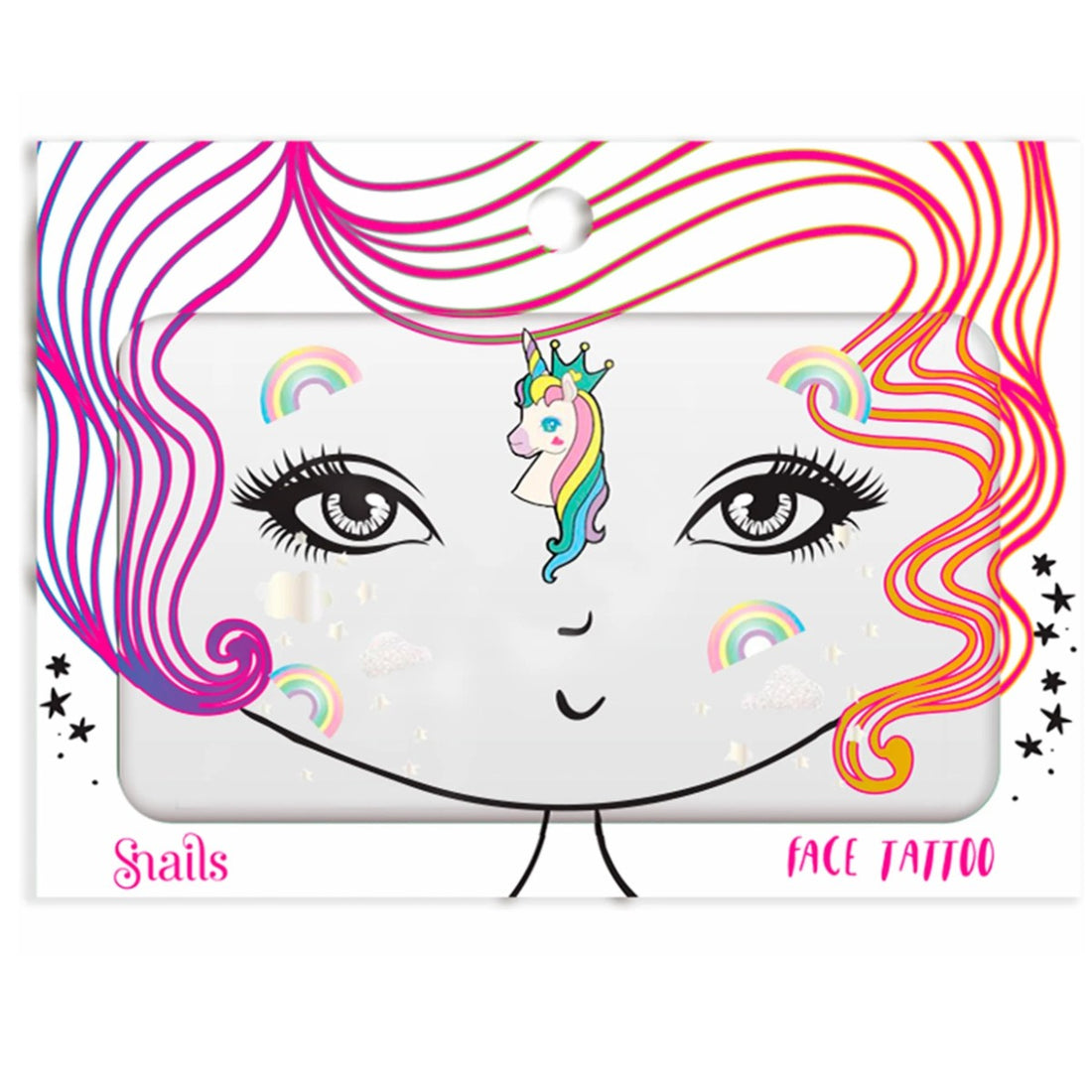 Snails Face tatto, Unicorn