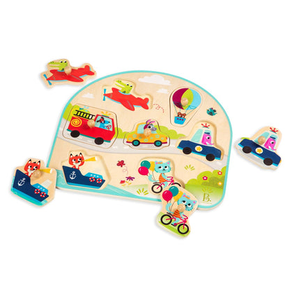 B Toys Knoppuslespil, Transport - Fra 18 mdr.