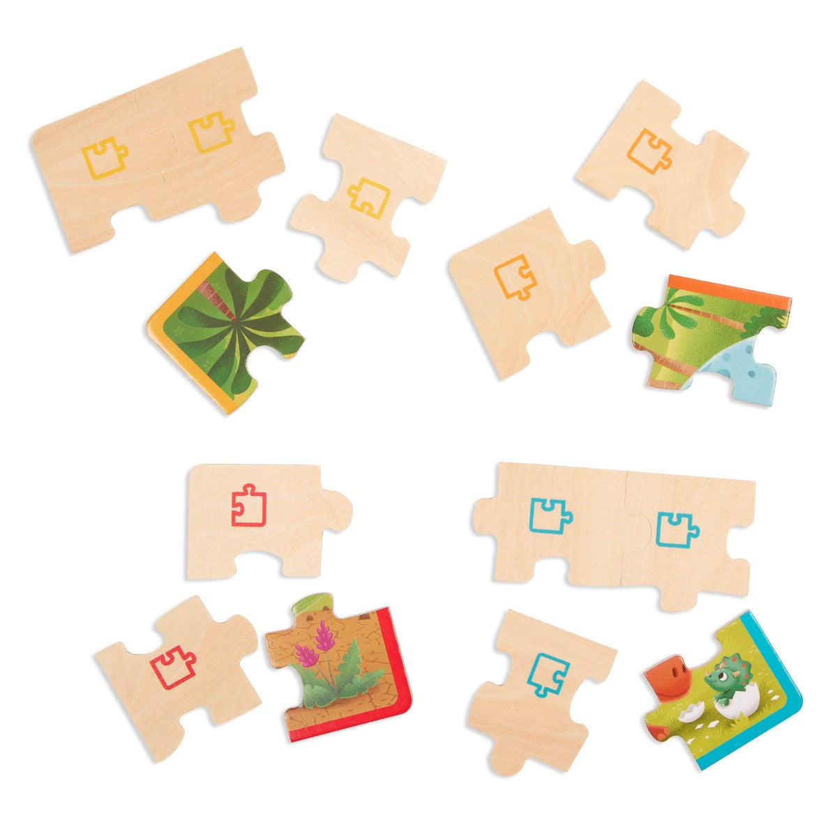 B Toys Puslespil, 4-i-ét - Dino