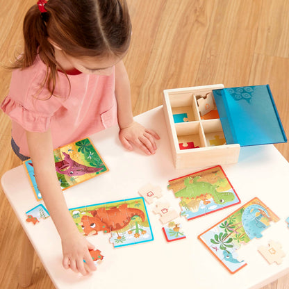 B Toys Puslespil, 4-i-ét - Dino