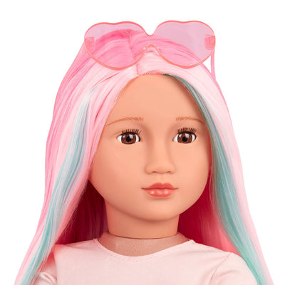 Generation dukke, Rosa med farvet hår - 46 cm