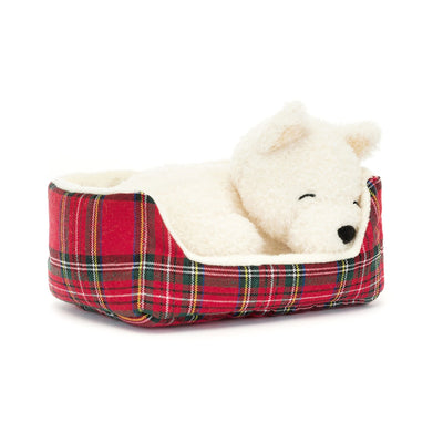 Jellycat bamse, Play, Napping Nipper, Westie - 10 cm