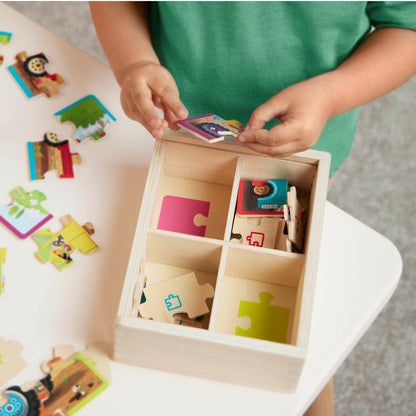 B Toys Puslespil, 4-i-ét - Arbejdskøretøjer