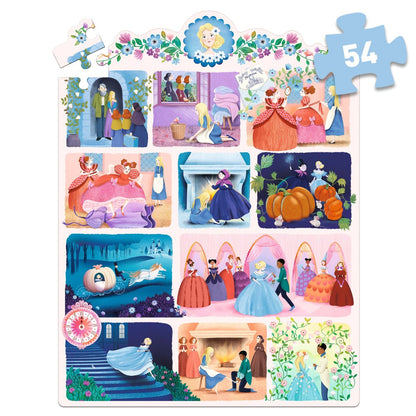 Djeco puslespil, Story puzzle, Askepot - 54 brikker