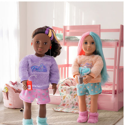 Our Generation dukketilbehør, Køjeseng med sommerfugle