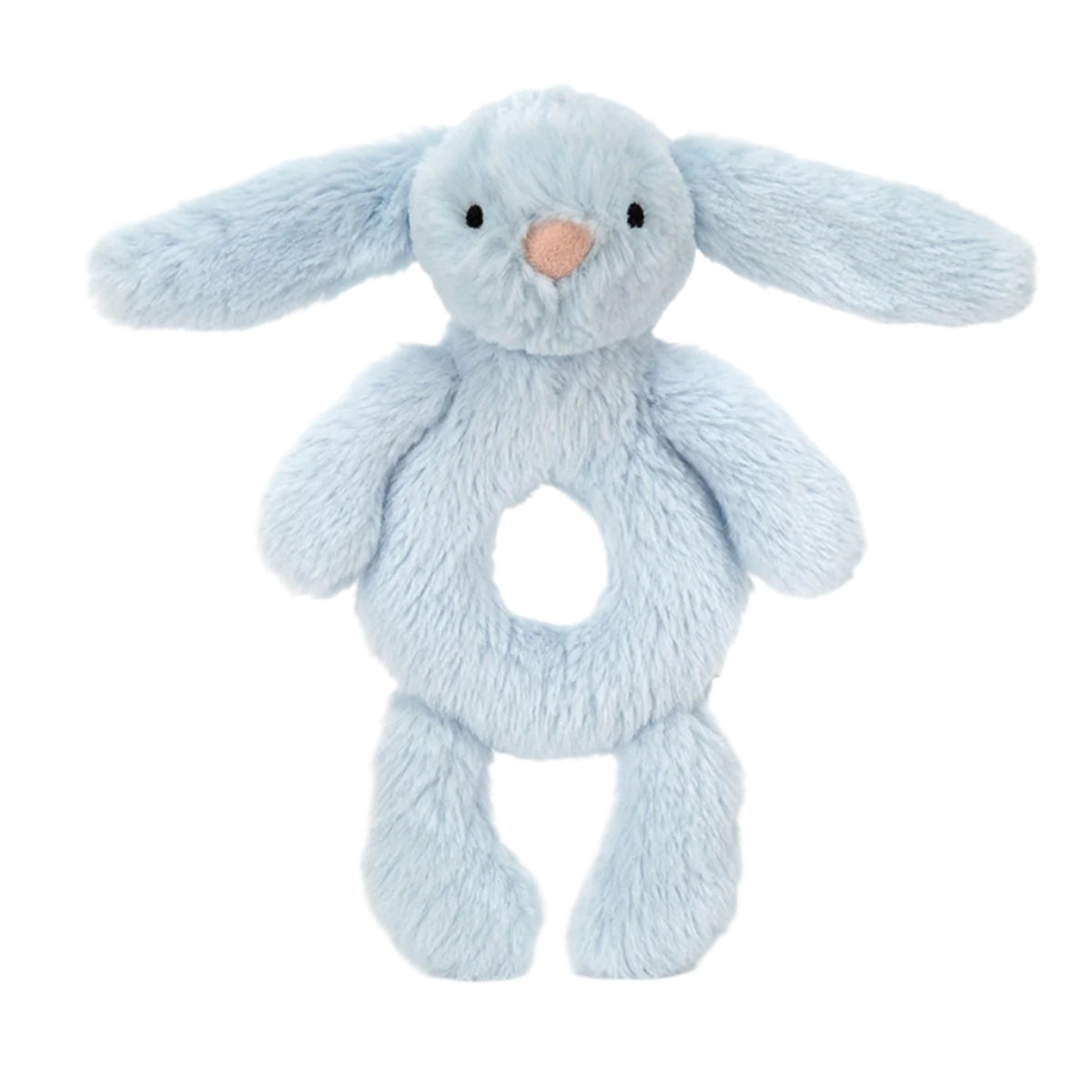Baby Jellycat ring rangle, Bashful kanin - Lyseblå