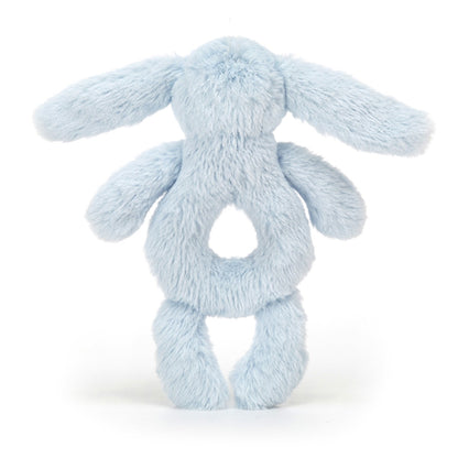 Baby Jellycat ring rangle, Bashful kanin - Lyseblå