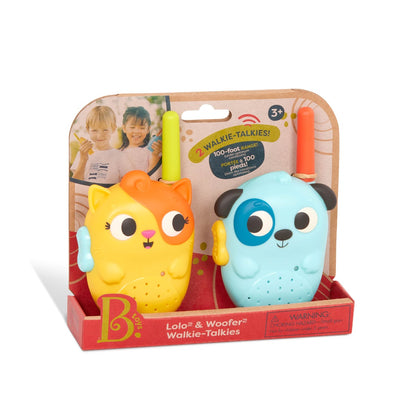B Toys, Walkie Talkie sæt - Lolo &amp; Woofer Walkie-Talkies