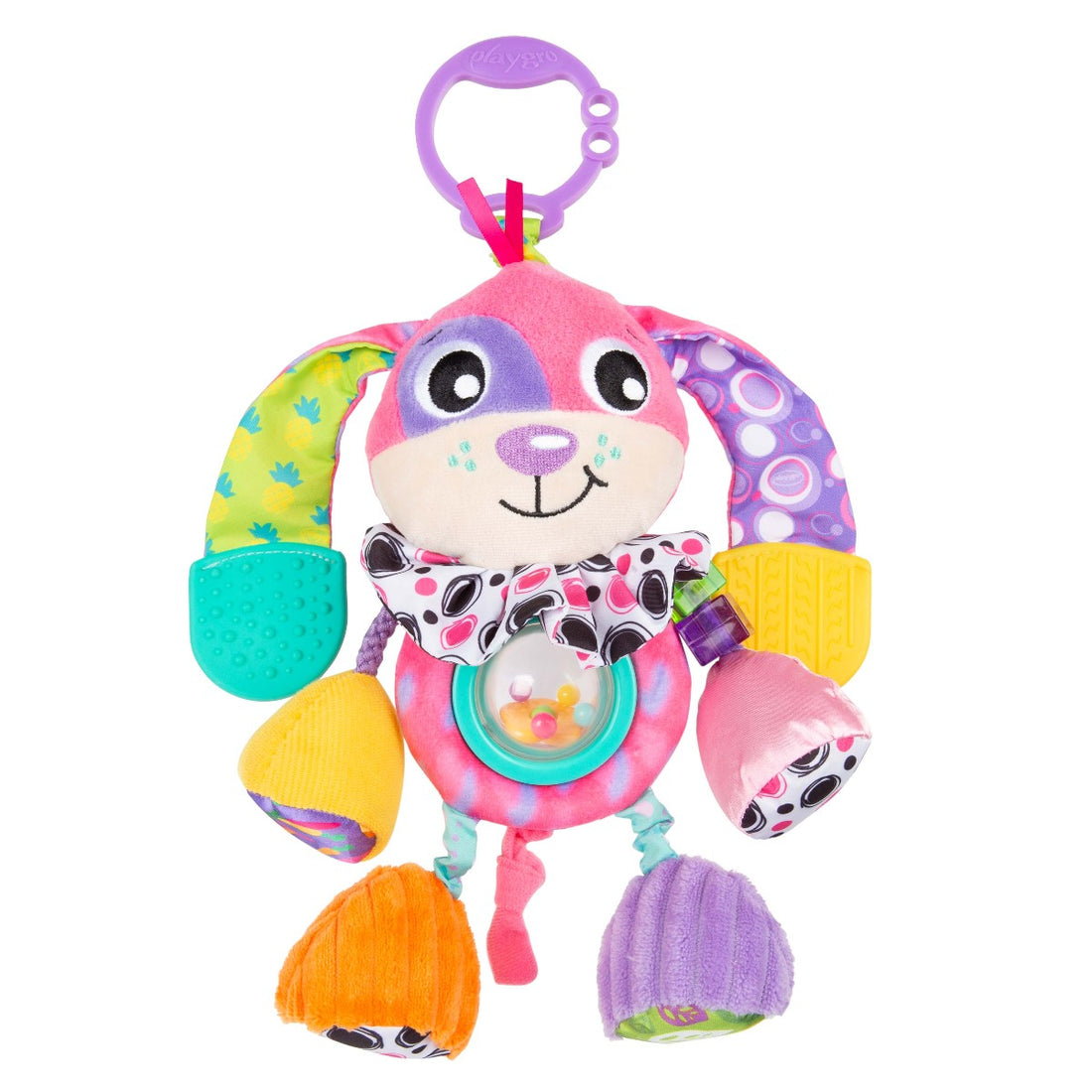 Playgro Dixie babylegetøj, aktivitetshund m/ophæng