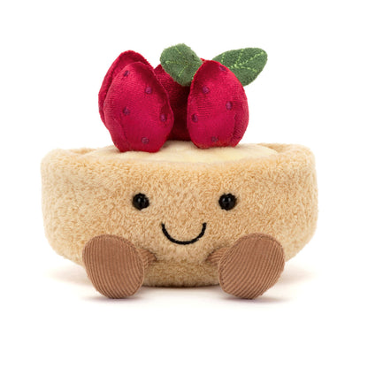 Jellycat bamse, Food bake, Amuseables Fleurette Tarte Aux Fraises - 11 cm