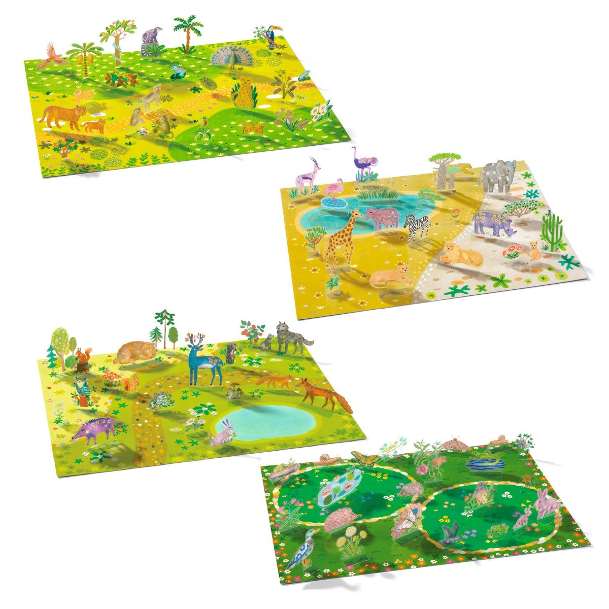 Djeco Kreativ stående klistermærker, dyr