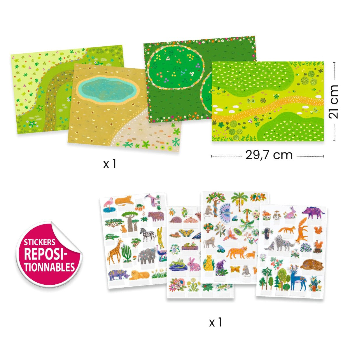 Djeco Kreativ stående klistermærker, dyr