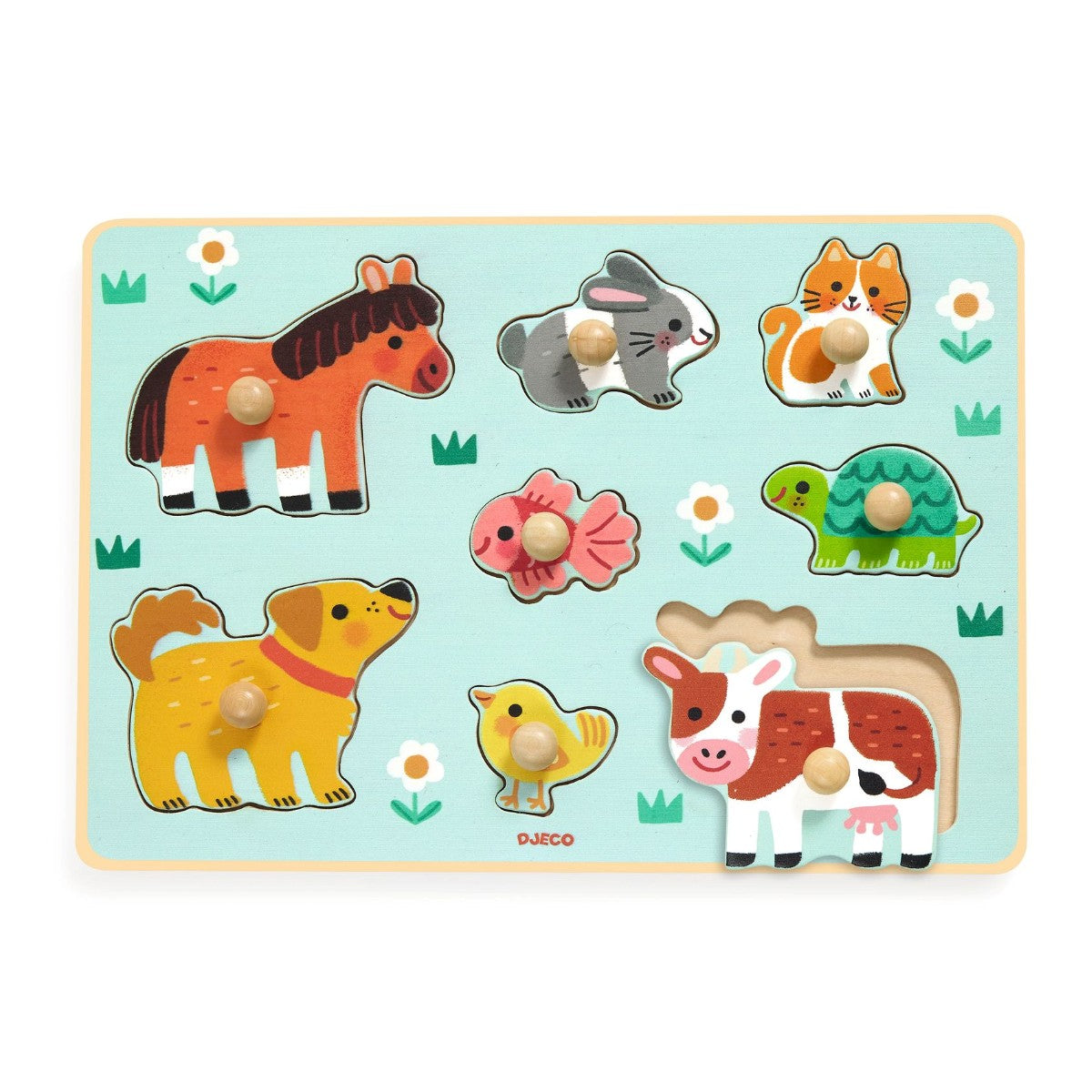 Djeco knoppuslespil i træ, Dog&