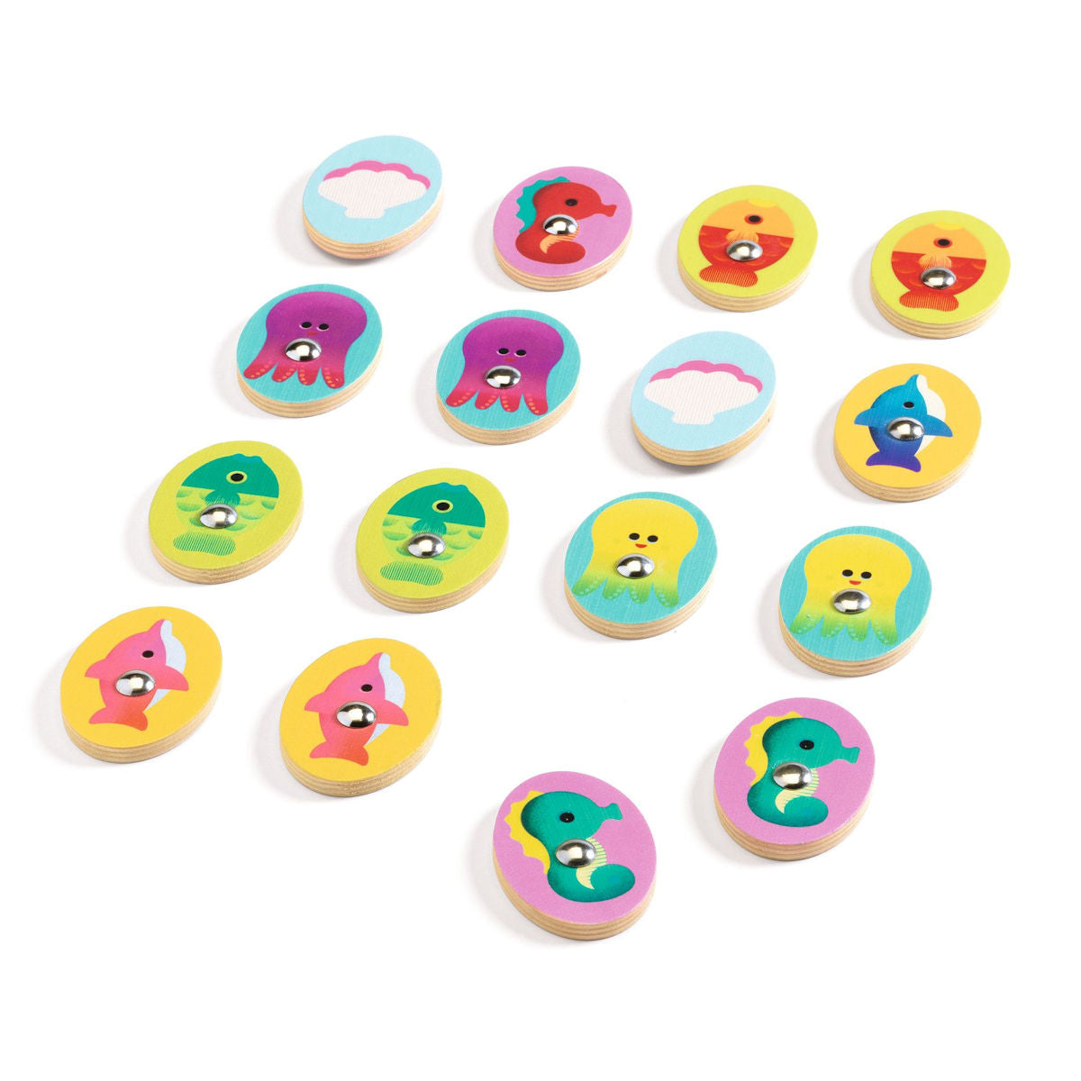 Djeco Trælærespil, Ludo Havet 4 spil - fiskespil