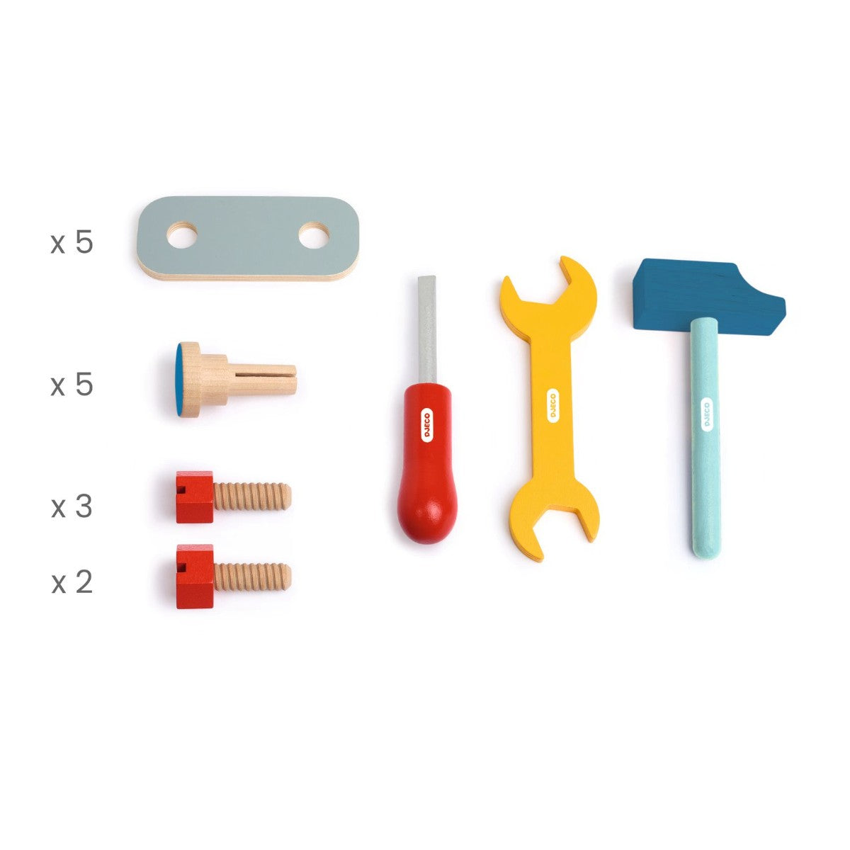 Djeco aktivitet i træ, Bricotoo, Værktøjsbænk