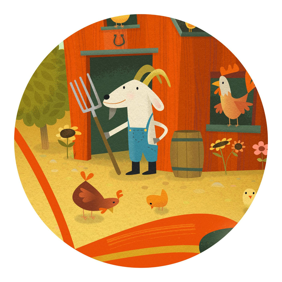 Djeco Silhuetpuslespil, Traktor - 16 brikker