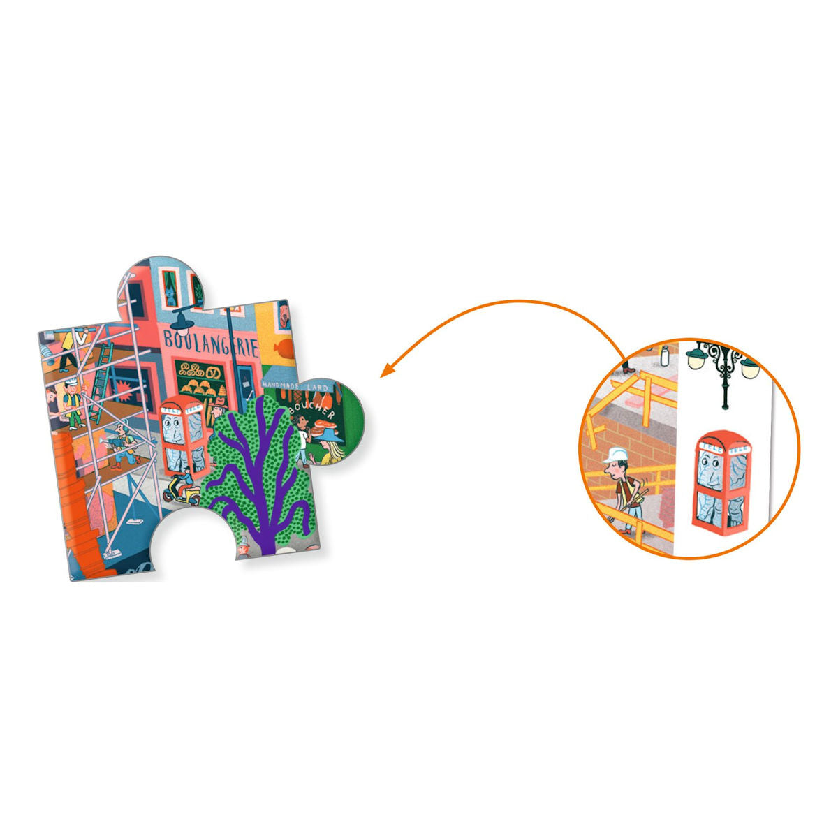 Djeco Observationspuslespil, Byen - 200 brikker