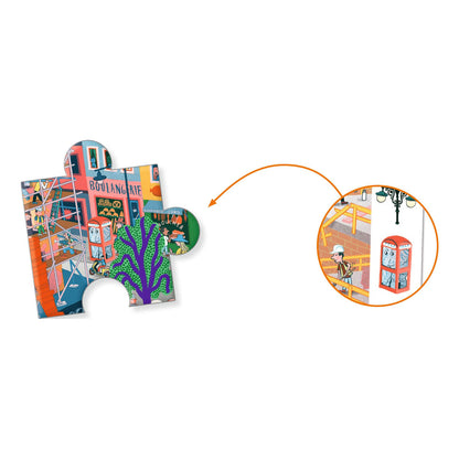 Djeco Observationspuslespil, Byen - 200 brikker