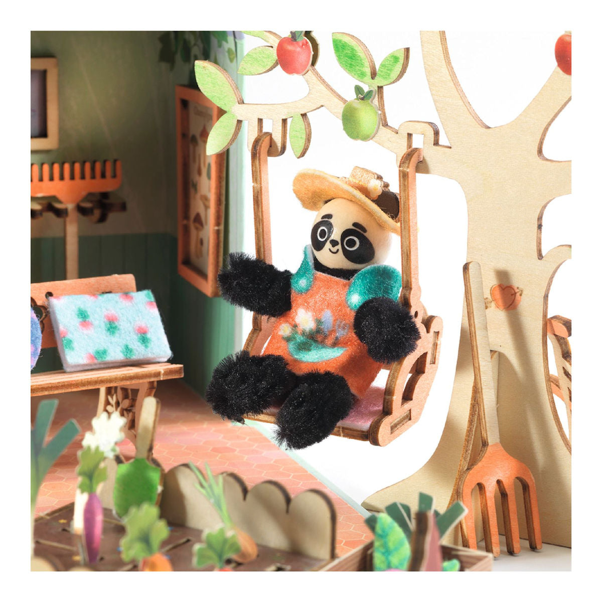 Djeco Mi House, DIY Miniature univers i kuffert - Olive