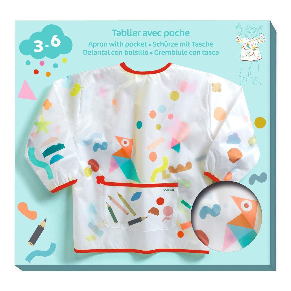 Djeco Maleforklæde m/lomme