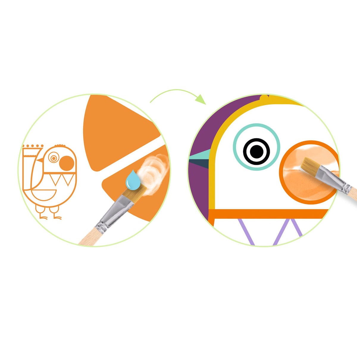 Djeco Kreativt maleri, Buttede kinder