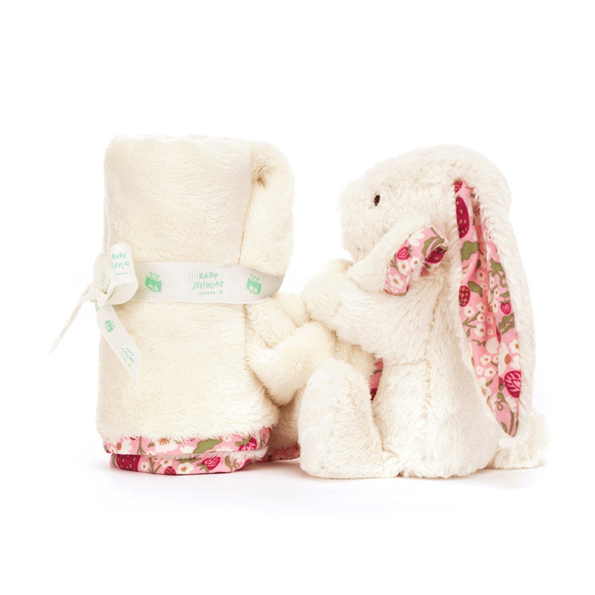 Baby Jellycat bamse, Bashful nusseklud - Mimi Strawberry
