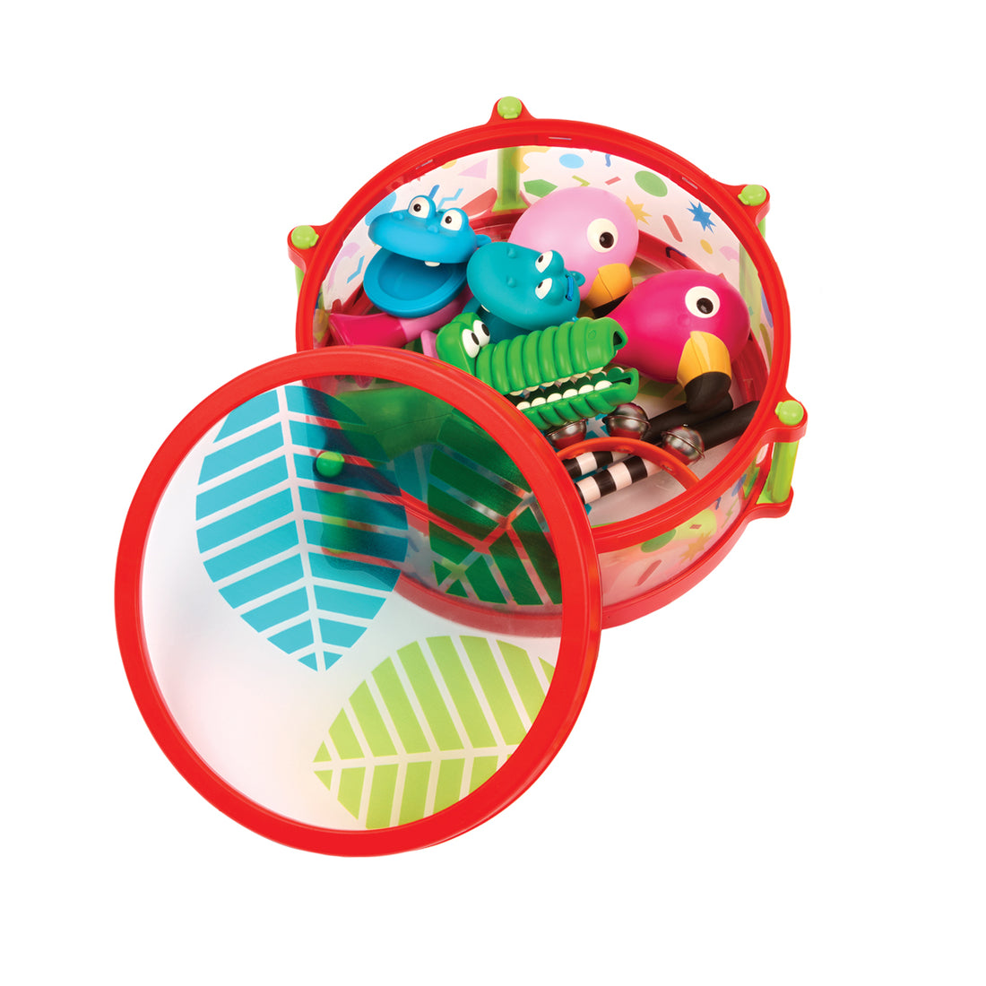 Battat Trommesæt m. 4 ekstra musikinstrumenter - Fra 18 mdr.