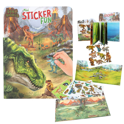 Dino World Mini Sticker Fun, Aktivitetsbog m. klistermærker