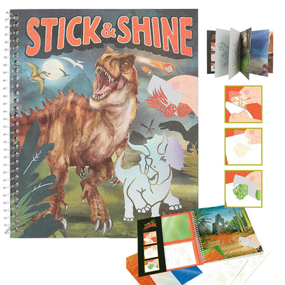 Dino World Malebog Stick &amp; Shine