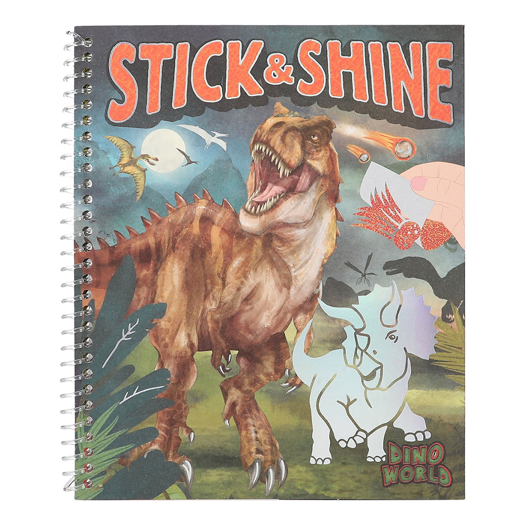 Dino World Malebog Stick &amp; Shine