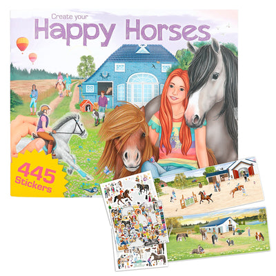 Create your Happy Horses aktivitetsborg med klistermærker