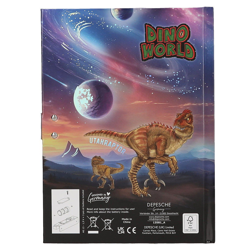 Dino World Dagbog m/kode og lyd