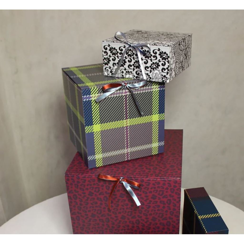 Daisy Boxes, Big Box Art Deco - Tartan Lilac