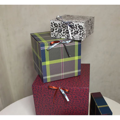 Daisy Boxes, Big Box Art Deco - Tartan Lilac