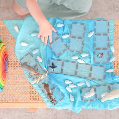 Connetix Ractangle Pack, Magnetisk byggesæt m. 12 dele - Clear