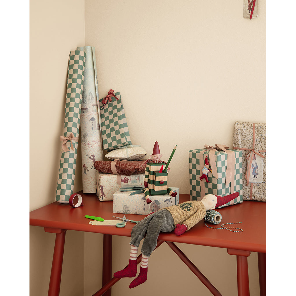 Maileg julepynt, Metalophæng, Gris - Rød