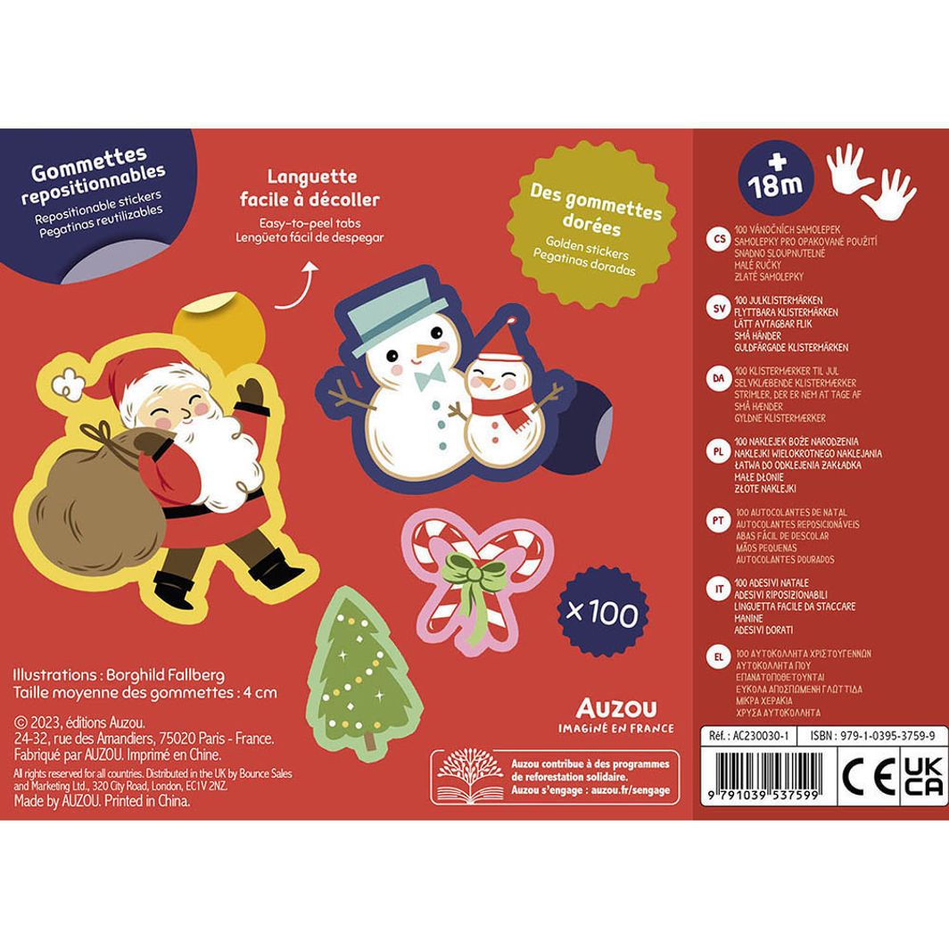 Auzou Mine første klistermærker, Jul - Fra 18 mdr.