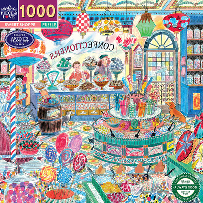 eeBoo Puslespil 1000 brk, Sweet Shoppe