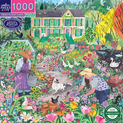 eeBoo Puslespil 1000 brk, French Flower Garden