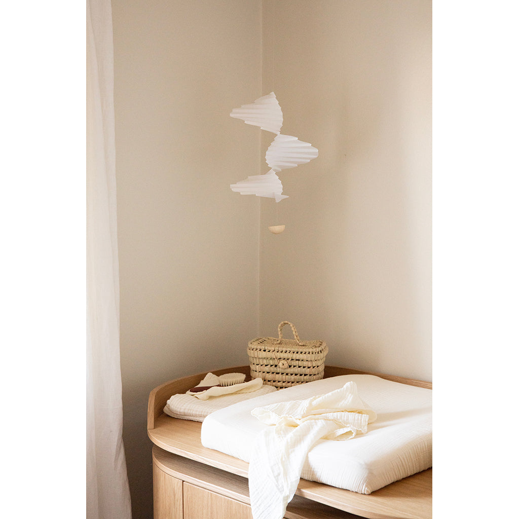 Lubilu mini picnic kurv af palmeblade, 16 x 25 x 13 cm