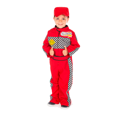 Pretend to bee udklædningstøj, racerkører - Str. 2-7 år