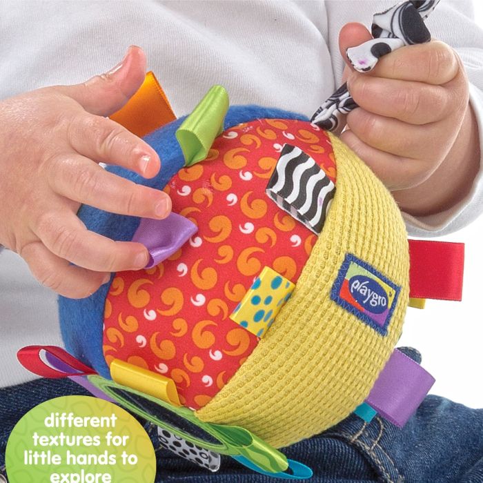 Playgro babylegetøj, bold med labels